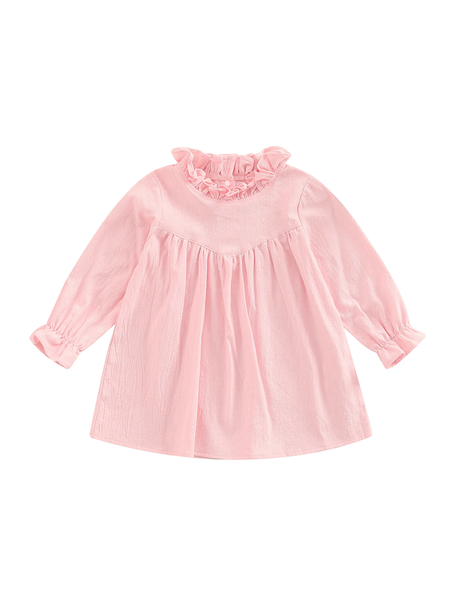 Kids Toddler Baby Girls Cotton Linen Ruffled Collar Long Sleeve A-line Princess Dress Playwear
Kids Toddler Baby Girls Cotton Linen Ruffled Collar Long Sleeve A-line Princess Dress Playwear