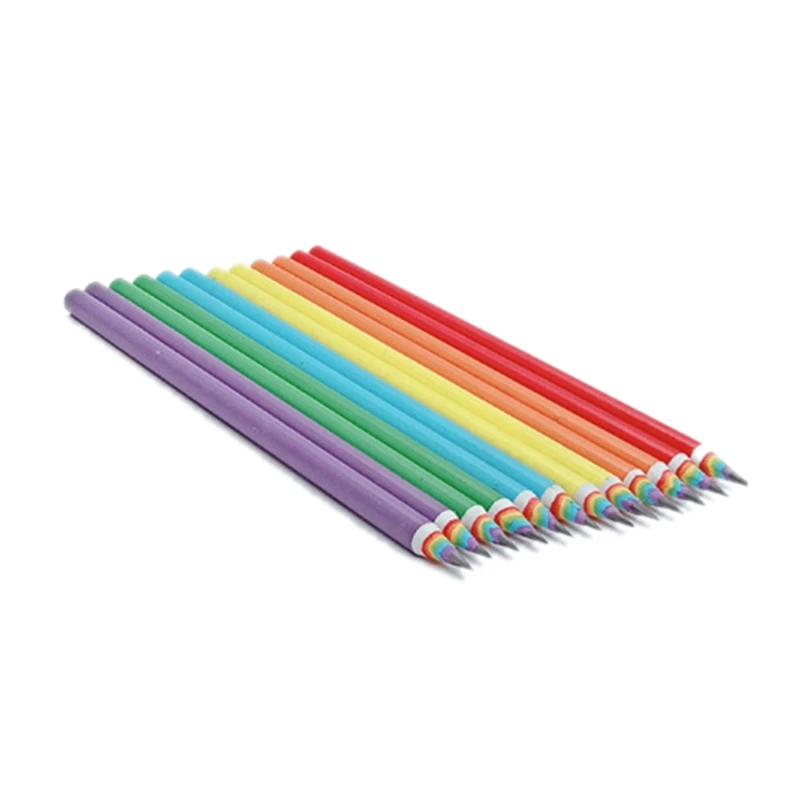12Pcs Rainbow Paper Pencil Children's Writing And Painting HB Professional Art Sketch Comic Stroke Pen
12Pcs Rainbow Paper Pencil Children's Writing And Painting HB Professional Art Sketch Comic Stroke Pen