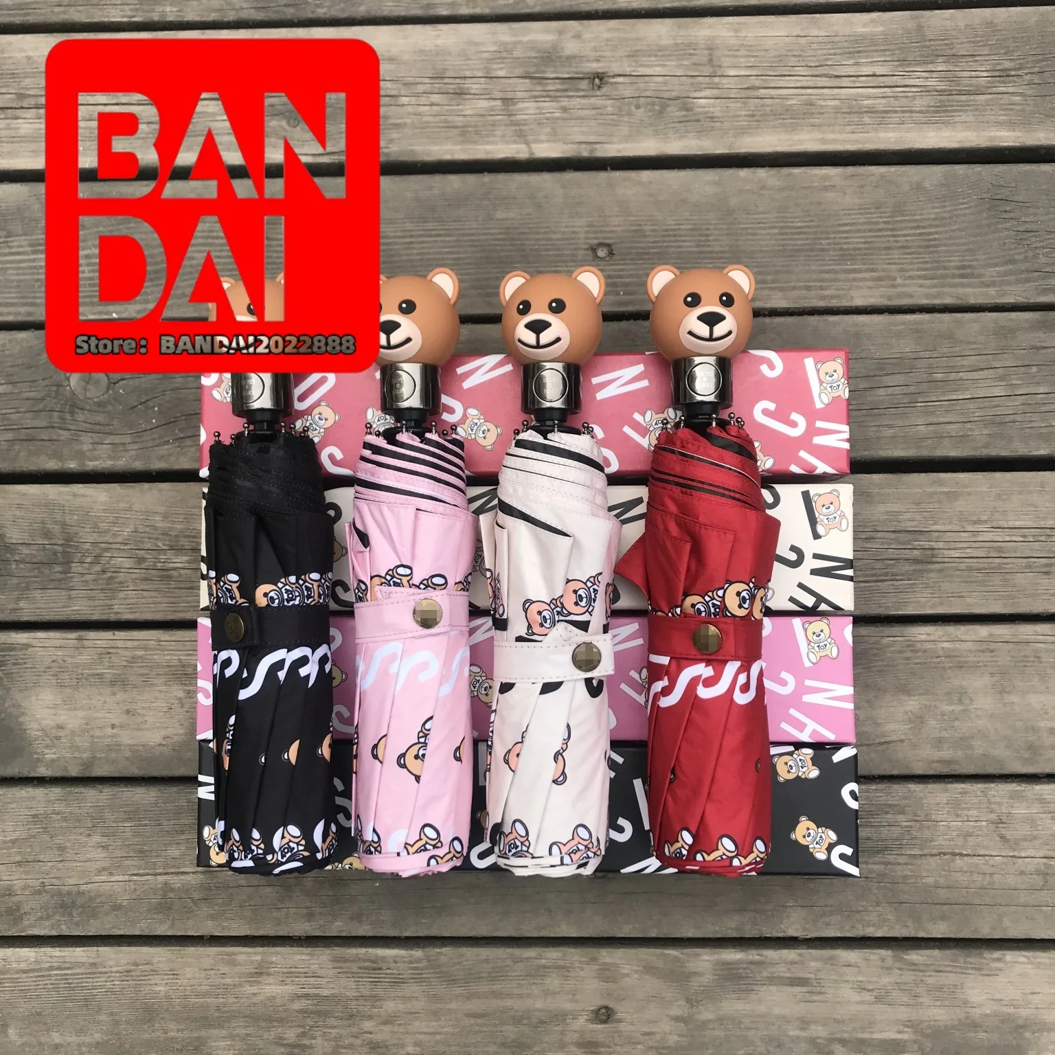 Moschino Brand Bear Head Cute Personality Umbrella Fully Automatic Folding Sunscreen Umbrella Sun and Rain Dual-use Umbrella
Moschino Brand Bear Head Cute Personality Umbrella Fully Automatic Folding Sunscreen Umbrella Sun and Rain Dual-use Umbrella