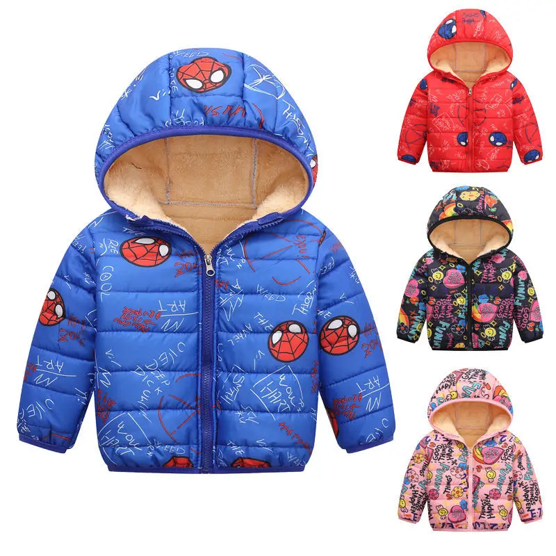 Winter Baby Boy Clothes Children Spiderman Jacket Coats Cartoon Graffiti Plush Thick Warm Outerwear Kids Cotton-Padded Clothes
Winter Baby Boy Clothes Children Spiderman Jacket Coats Cartoon Graffiti Plush Thick Warm Outerwear Kids Cotton-Padded Clothes
