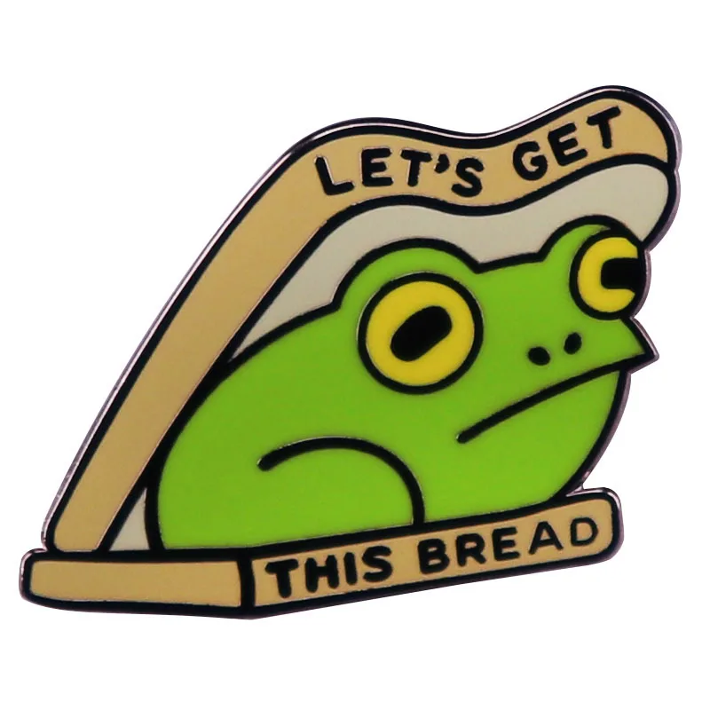 Let's Get This Bread Cartoon Frog Metal Jewelry GiftFashionable Creative Cartoon Brooch Lovely Enamel Badge Clothing Accessories
Let's Get This Bread Cartoon Frog Metal Jewelry GiftFashionable Creative Cartoon Brooch Lovely Enamel Badge Clothing Accessories