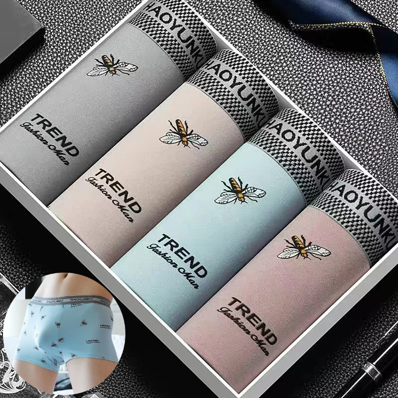 4PCS/Lot Cotton boxer Underwear Men Homme Brand Mens Underpants Male Panties Breathbale shorts U convex pouch men printing BOXER
4PCS/Lot Cotton boxer Underwear Men Homme Brand Mens Underpants Male Panties Breathbale shorts U convex pouch men printing BOXER