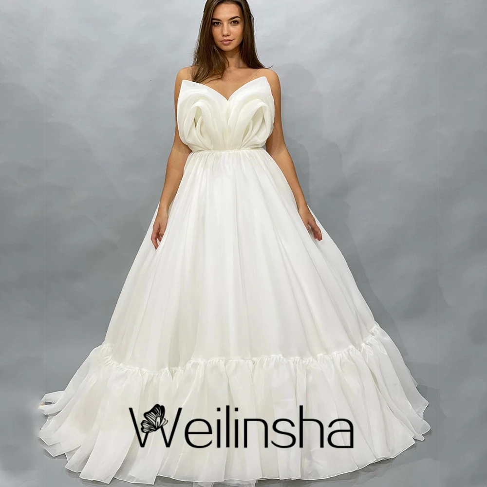 Weilinsha A Line Exquisite Strapless Chiffon Wedding Dresses Sleeveless Ball Gowns Pleat Empire Bridal Gowns 2022 Summer New
Weilinsha A Line Exquisite Strapless Chiffon Wedding Dresses Sleeveless Ball Gowns Pleat Empire Bridal Gowns 2022 Summer New