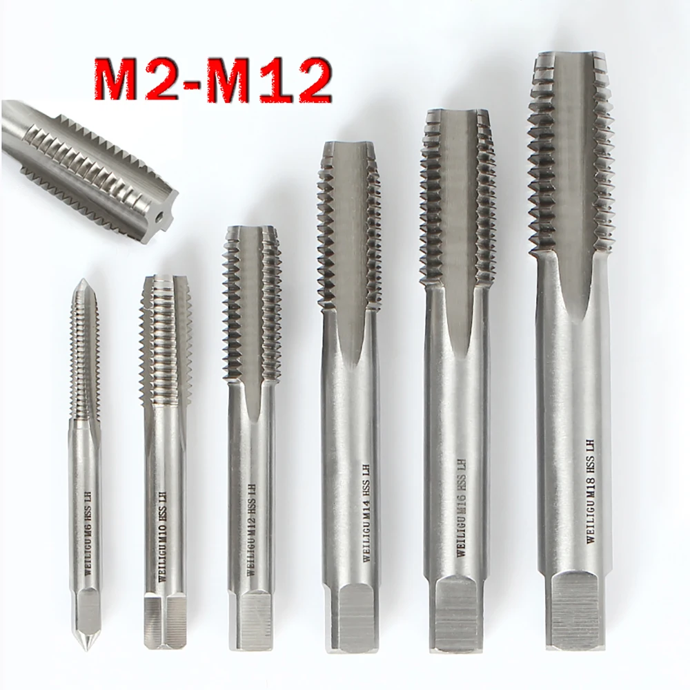 

HSS Steel Screw Tap Metric Straight Flute Threaded Tap M2/M2.5/M3/M4/M5/M6/M8/M10/M12 Machine Taps Drill for Stainless steel