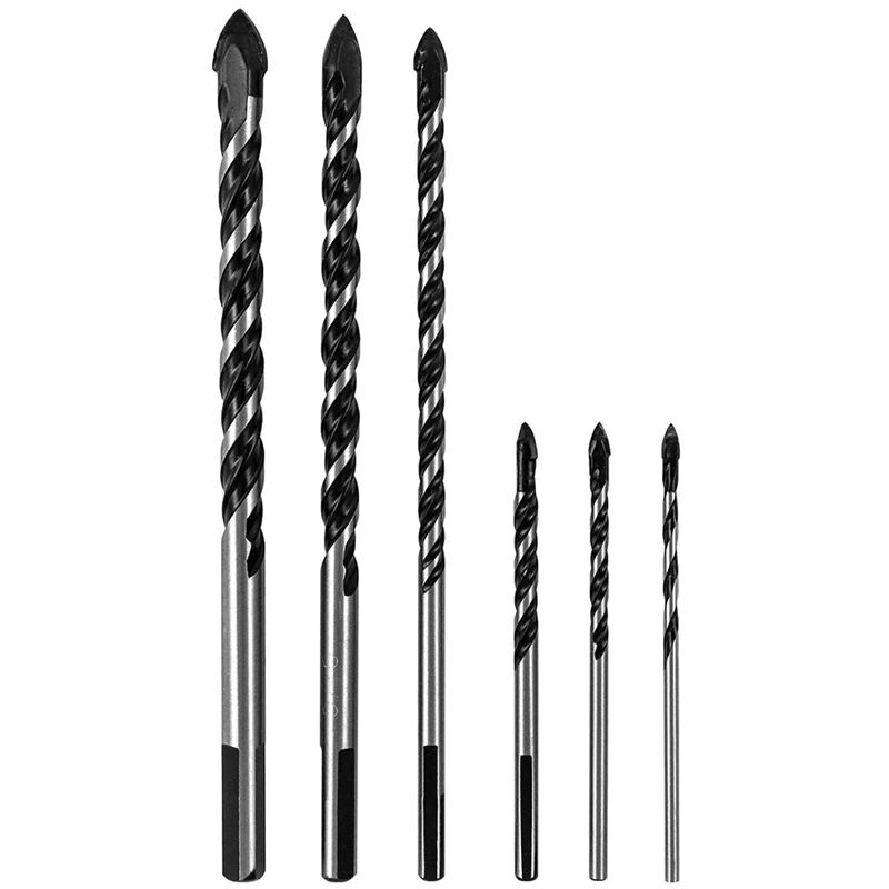 Multipurpose Drill Bits, 6 Pcs Set Multi-Material Drill For Drilling In Tile, Brick, Glass, Plastic And Wood
Multipurpose Drill Bits, 6 Pcs Set Multi-Material Drill For Drilling In Tile, Brick, Glass, Plastic And Wood