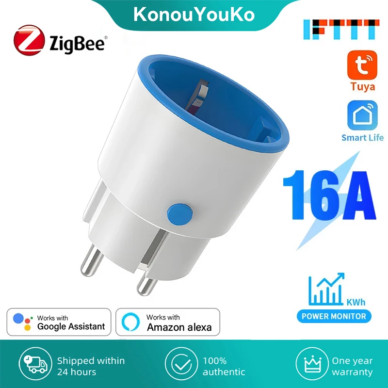 Tuya Zigbee 3.0 WiFi EU Smart Plug 16A Socket Smart Home Appliances Power Monitor Voice Control Timer Work With Alexa Google
Tuya Zigbee 3.0 WiFi EU Smart Plug 16A Socket Smart Home Appliances Power Monitor Voice Control Timer Work With Alexa Google