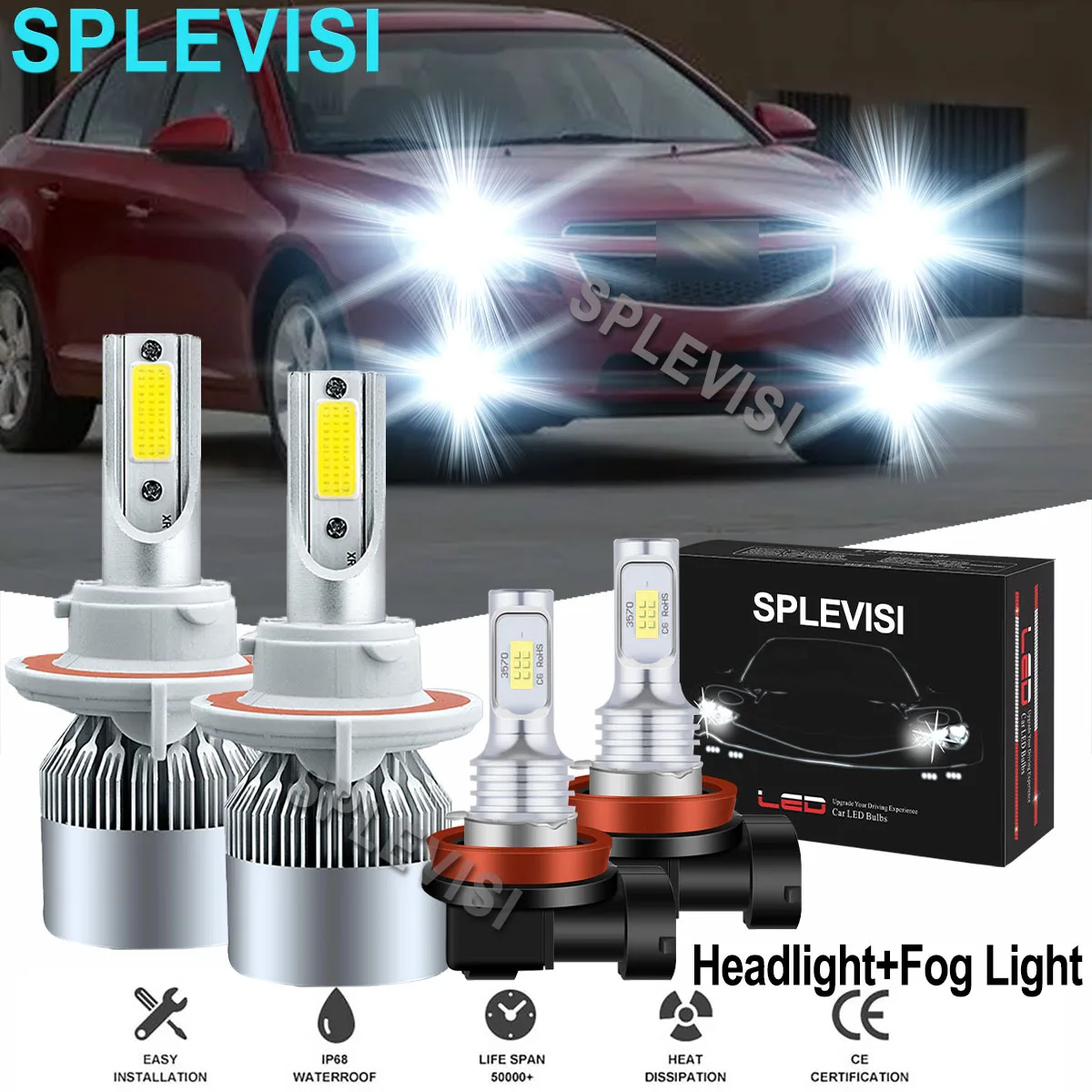 4x LED Pure White Headlight Fog Light Bulbs 6000K Fit For Chevy Cruze 2011-2015 Mini Cooper 2009-2017 Kia Soul 2014 2015-2019
4x LED Pure White Headlight Fog Light Bulbs 6000K Fit For Chevy Cruze 2011-2015 Mini Cooper 2009-2017 Kia Soul 2014 2015-2019