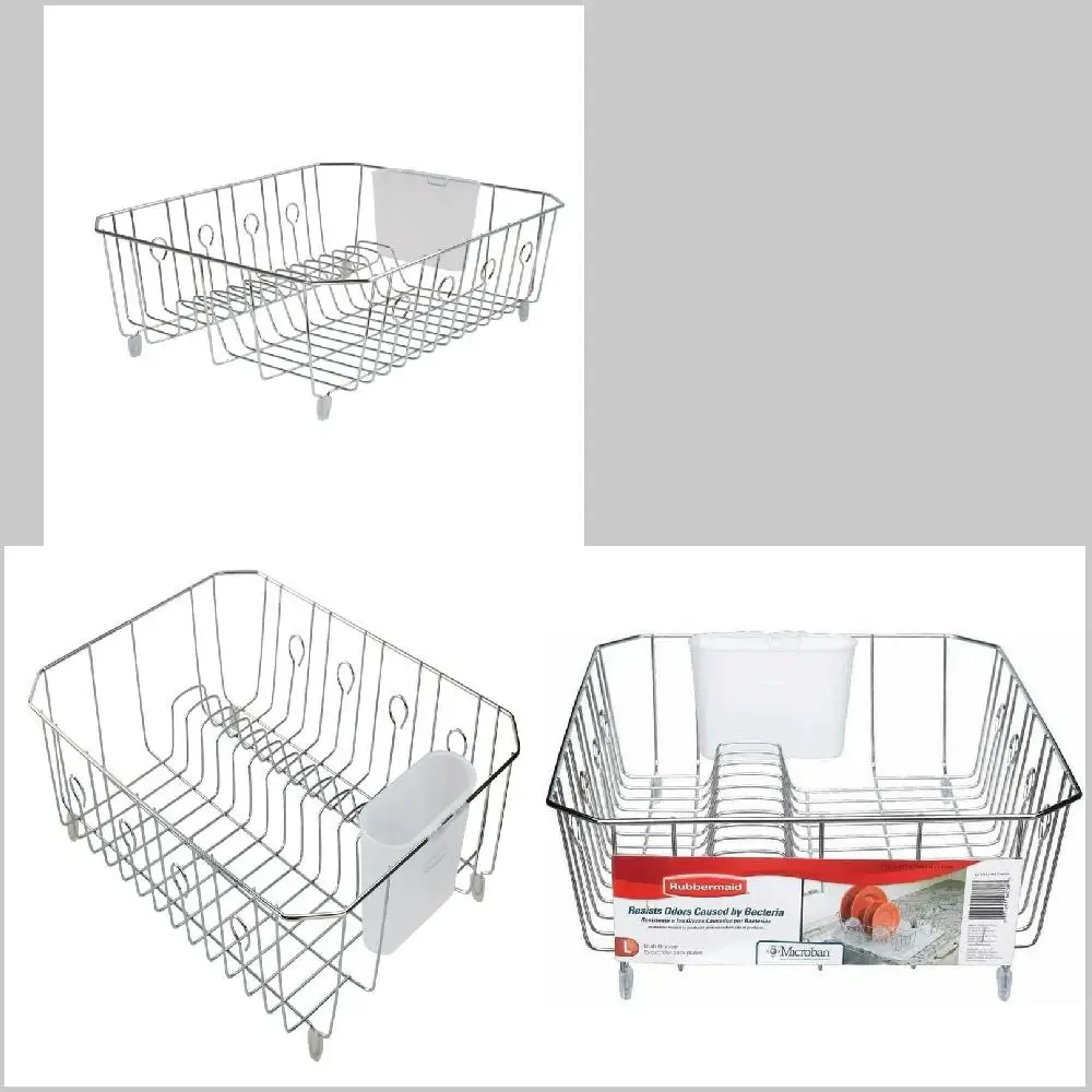Luxurious Large Chrome-Finished Dish Drying Rack with Utensil Holder for Kitchen Countertop - Perfect for Organizing Plateware a
Luxurious Large Chrome-Finished Dish Drying Rack with Utensil Holder for Kitchen Countertop - Perfect for Organizing Plateware a