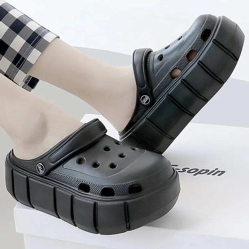 Summer Women Sandals High Platform 6cm Heels Garden Beach Chunky Clogs Breathable Flat Sandalias DIY Designer Punk Girls Mules
Summer Women Sandals High Platform 6cm Heels Garden Beach Chunky Clogs Breathable Flat Sandalias DIY Designer Punk Girls Mules