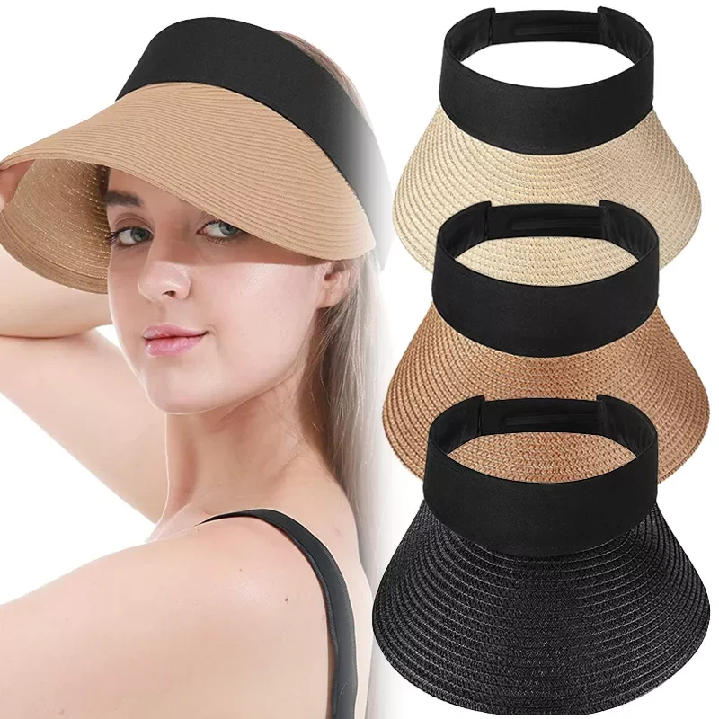 Women Summer Visors Hat Foldable Sun Hat Wide Large Brim Beach Hats Straw Hat Chapeau Femme Beach UV Protection Caps 2022 New
Women Summer Visors Hat Foldable Sun Hat Wide Large Brim Beach Hats Straw Hat Chapeau Femme Beach UV Protection Caps 2022 New