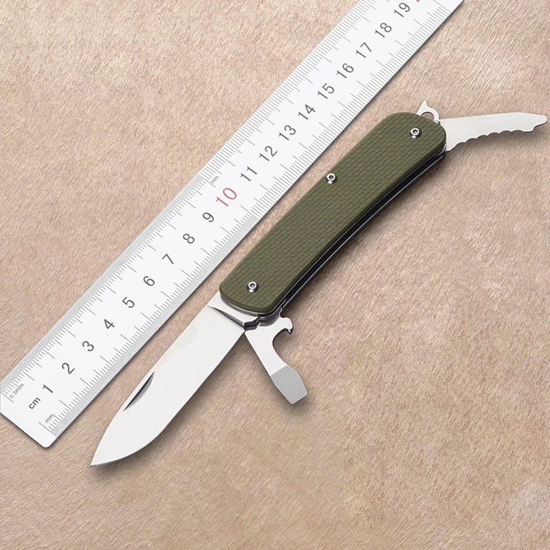WA721 Pocket Folding Knife 12c27 Blade G10 Handle with Belt Cutter Bottle Opener Window Breaker NO LOCK
WA721 Pocket Folding Knife 12c27 Blade G10 Handle with Belt Cutter Bottle Opener Window Breaker NO LOCK