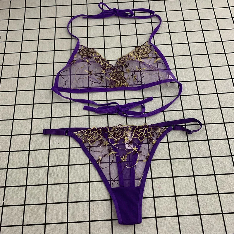 Panties And Bra Set Sexy Women Underwear Lingerie See Through Bra+Thong Floral Embroidery Underwear Transparent Bra Set For Lady
Panties And Bra Set Sexy Women Underwear Lingerie See Through Bra+Thong Floral Embroidery Underwear Transparent Bra Set For Lady