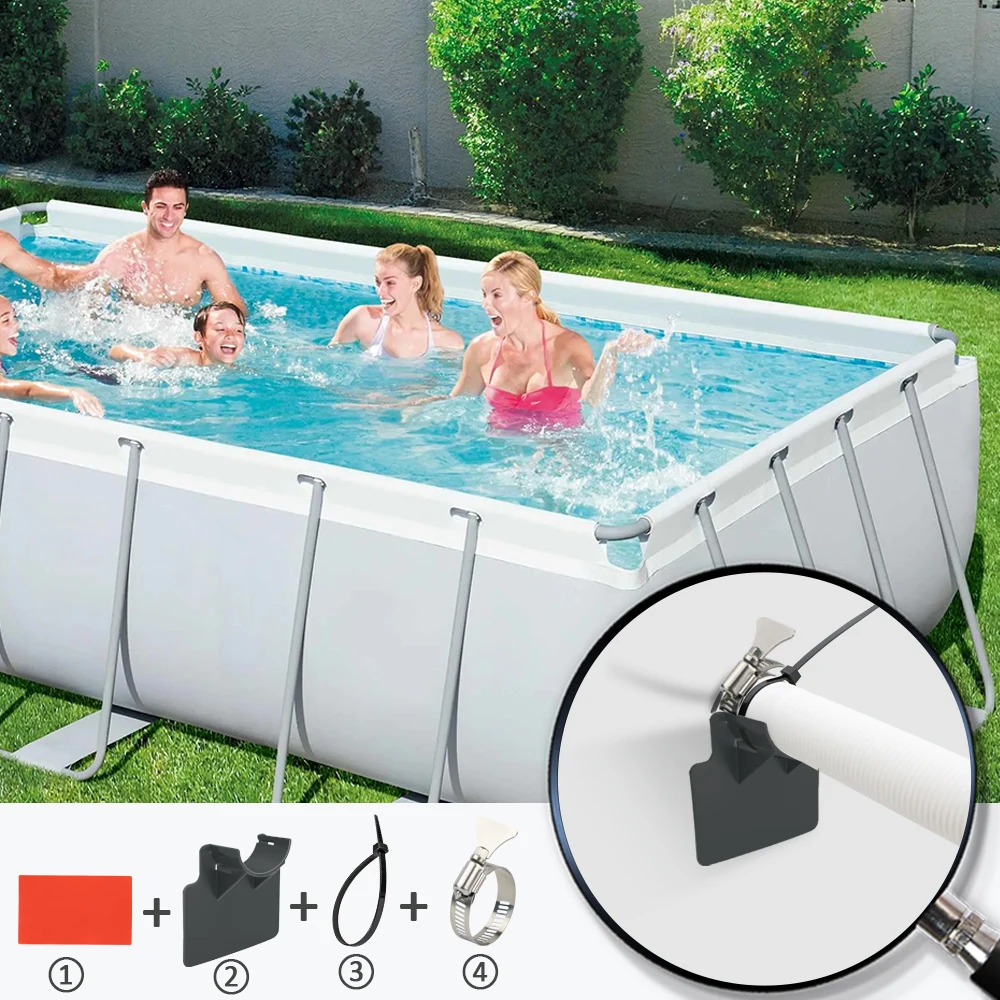 1Set Of Swimming Pool Pipe Fixing Holder Mount Supports Pipes Incoming Above Ground Water Hose Bracket With Cable Tie Black Grey
1Set Of Swimming Pool Pipe Fixing Holder Mount Supports Pipes Incoming Above Ground Water Hose Bracket With Cable Tie Black Grey