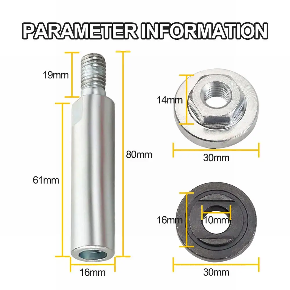 Angle Grinder Extension Connecting Rod Accessories Polishing 80mm Adapter Grinding Kit M10 Thread Shaft Durable
Angle Grinder Extension Connecting Rod Accessories Polishing 80mm Adapter Grinding Kit M10 Thread Shaft Durable