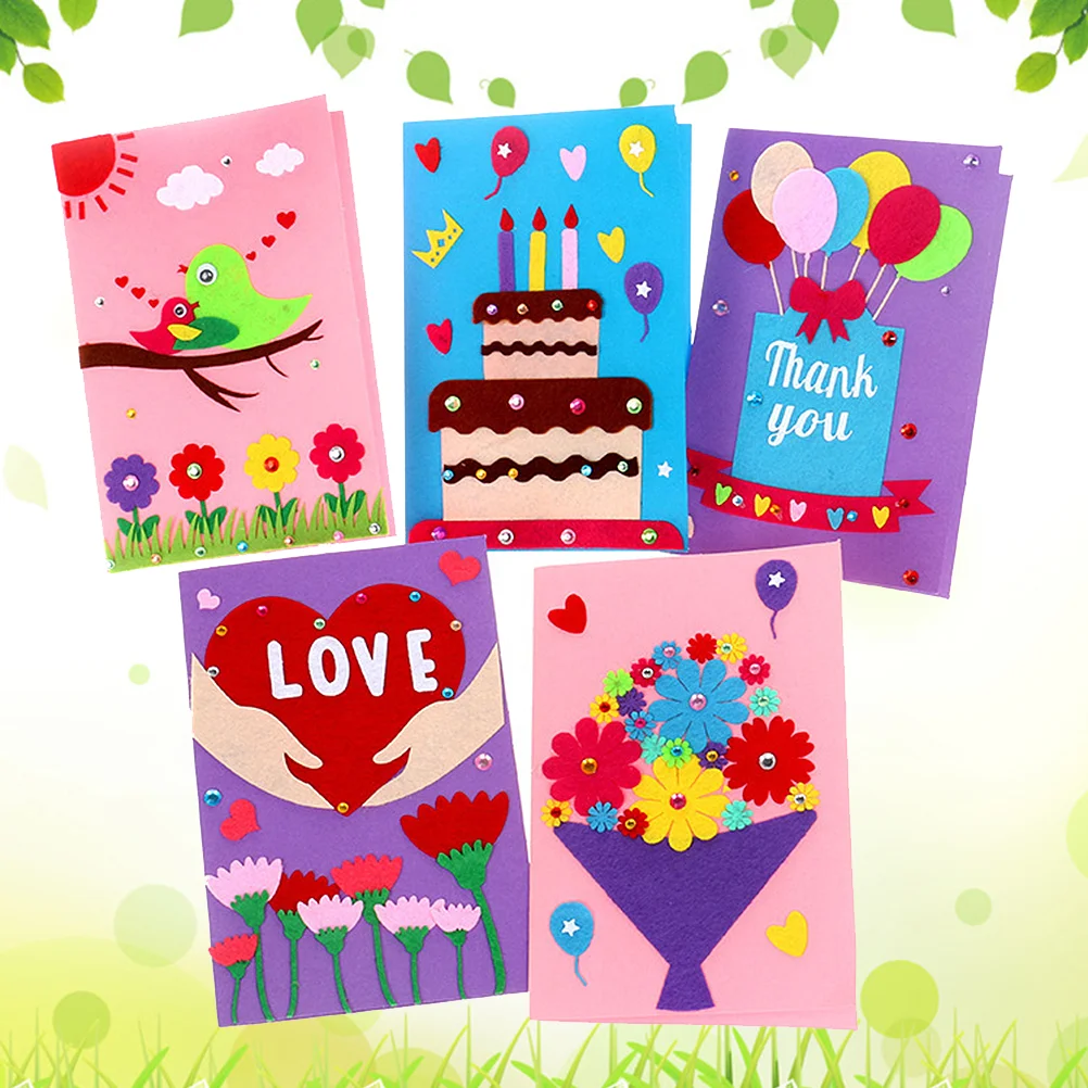 5Pcs 3D Greeting Cards Kids Birthday Gifts Making Gift Birthday Party Cards Diy Birthday Cards
5Pcs 3D Greeting Cards Kids Birthday Gifts Making Gift Birthday Party Cards Diy Birthday Cards