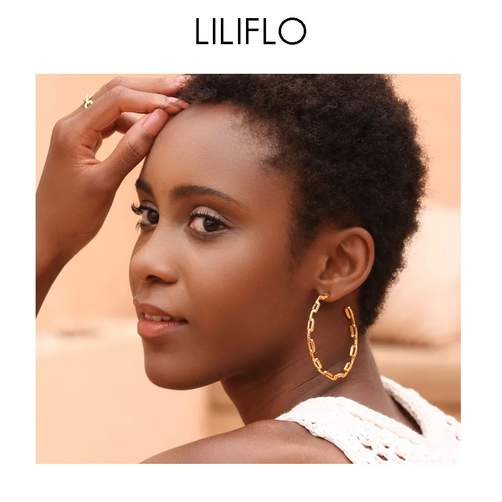 18K Gold Plated Brass Jewelry Link Chain Hoop Earrings Big Circle Hoops C Shaped Wholesale Earrings Aros Orecchini CerchioEF1083
18K Gold Plated Brass Jewelry Link Chain Hoop Earrings Big Circle Hoops C Shaped Wholesale Earrings Aros Orecchini CerchioEF1083