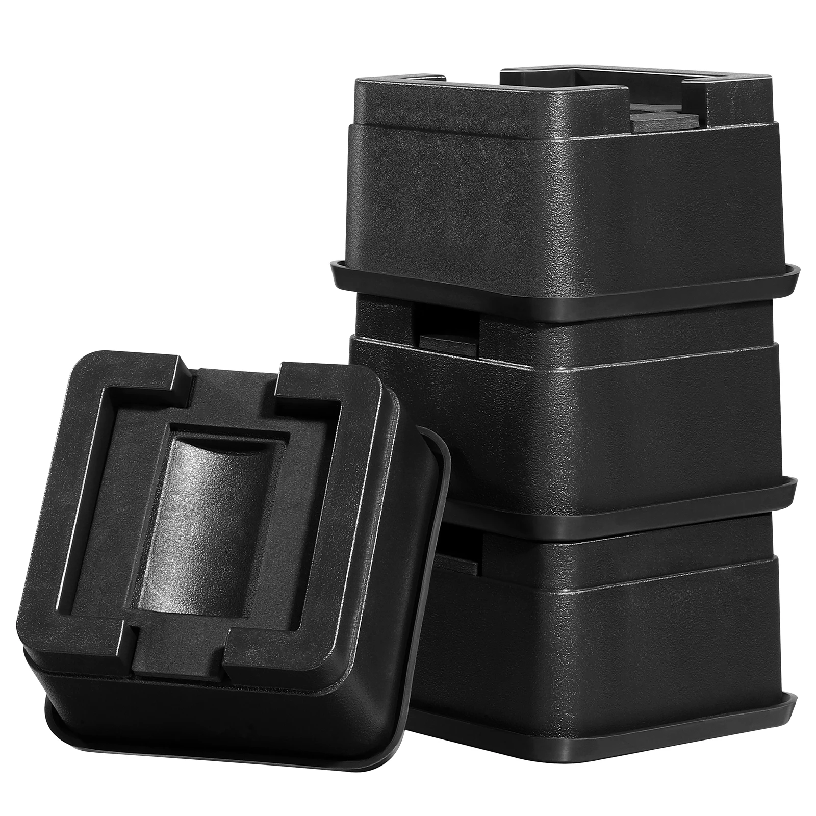 Healifty 4PCS Stackable Furniture Risers Adjustable Risers Supports Lifter for Sofa Table Bed with Rubber Pads (Black)
Healifty 4PCS Stackable Furniture Risers Adjustable Risers Supports Lifter for Sofa Table Bed with Rubber Pads (Black)