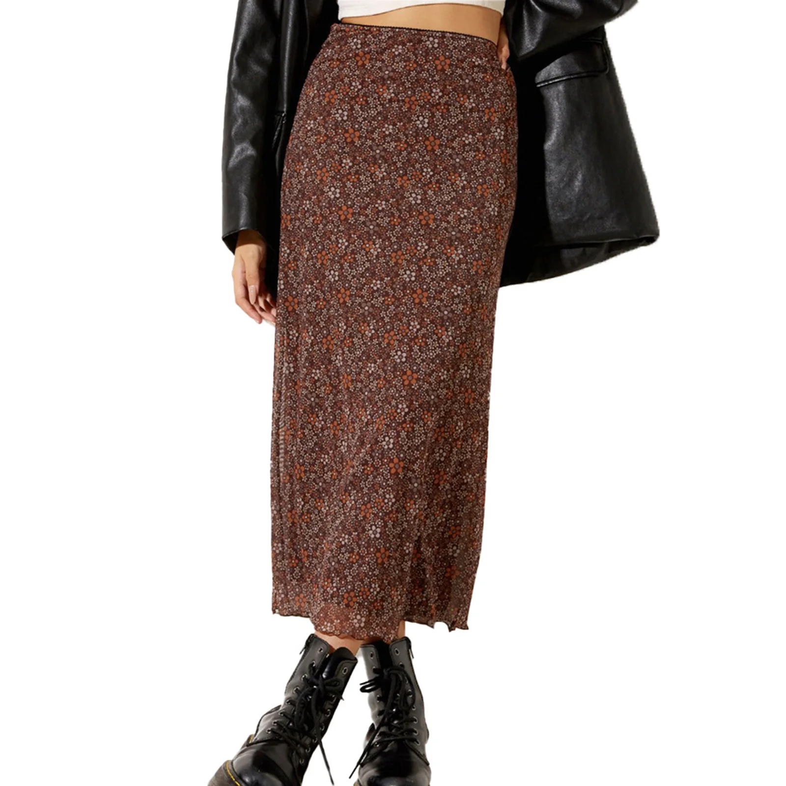 Womens Floral Skirts Elastic High Waisted Skirt Long Buttock Mesh A-Line Maxi Skirt Summer Retro Elegant Long Skirts
Womens Floral Skirts Elastic High Waisted Skirt Long Buttock Mesh A-Line Maxi Skirt Summer Retro Elegant Long Skirts