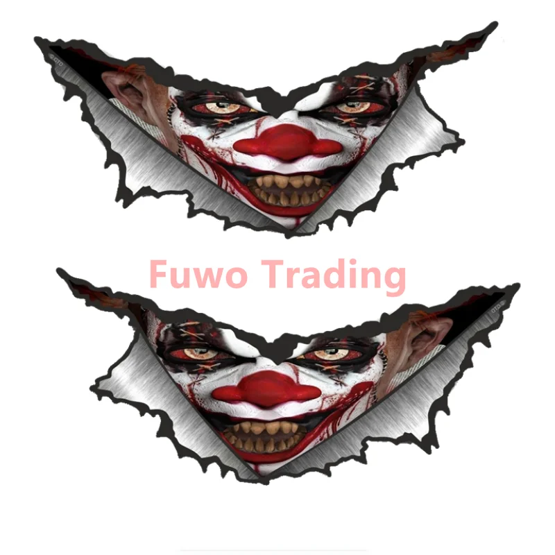 Fuwo Trading Car Sticker Interesting Ripped Torn Metal Evil Horror Clown Motif Vinyl Sticker Motorcycle Car Decal PVC Boutique
Fuwo Trading Car Sticker Interesting Ripped Torn Metal Evil Horror Clown Motif Vinyl Sticker Motorcycle Car Decal PVC Boutique