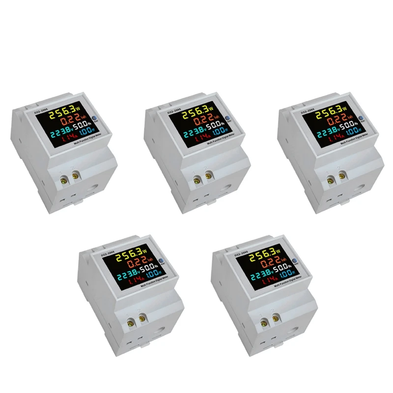 5X Din Rail AC Monitor 6IN1 40-300V 100A Voltage Current Power Factor Active KWH Electric Energy Frequency Meter
5X Din Rail AC Monitor 6IN1 40-300V 100A Voltage Current Power Factor Active KWH Electric Energy Frequency Meter