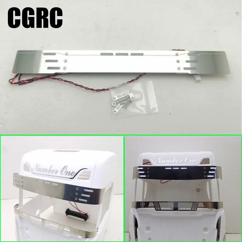 1set Metal LED Sun Visor Light Overhead Lamp for 1/14 Tamiya RC Truck Scania 56368 770s DIY Accessories Upgrade Parts
1set Metal LED Sun Visor Light Overhead Lamp for 1/14 Tamiya RC Truck Scania 56368 770s DIY Accessories Upgrade Parts