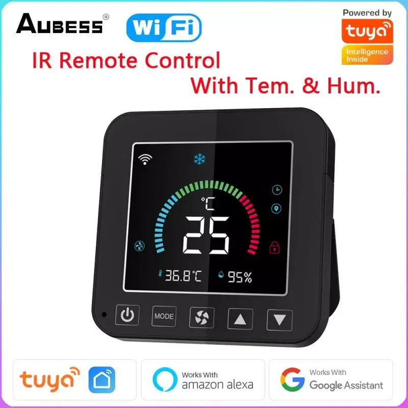 Smart IR Remote Control With Temperature And Humidity Sensor For Air Conditioner TV Humidifier Works With Alexa, Home
Smart IR Remote Control With Temperature And Humidity Sensor For Air Conditioner TV Humidifier Works With Alexa, Home