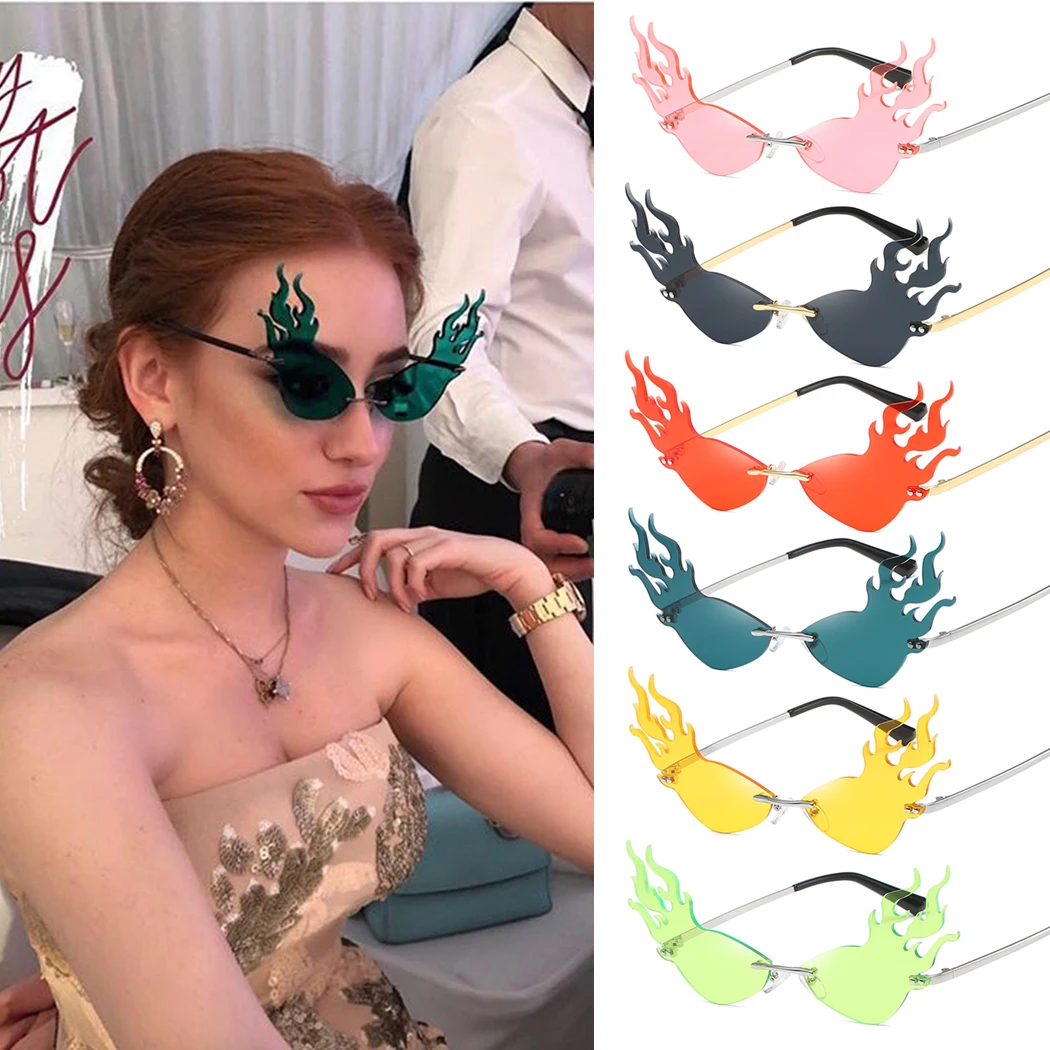 Fashion Fire Wave Flame Sunglasses Women Men Rimless Sun Glasses Eyewear Luxury Trending Wide Side Party Sunglasses Streetwear
Fashion Fire Wave Flame Sunglasses Women Men Rimless Sun Glasses Eyewear Luxury Trending Wide Side Party Sunglasses Streetwear