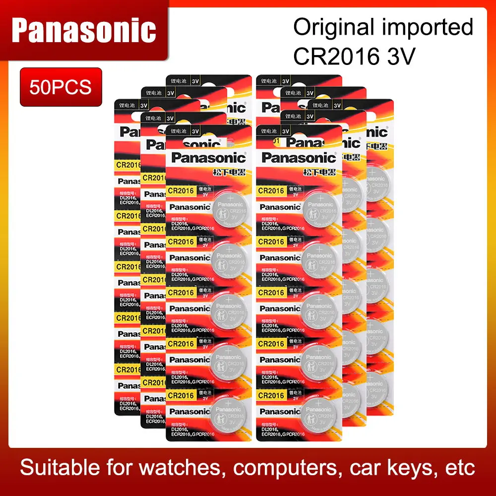 50 шт. оригинальный Panasonic CR2016 2016 DL2016 BR2016 GPCR2016 3 В литиевая батарея для часов пульт дистанционного управления кнопочная Монетка
50 шт. оригинальный Panasonic CR2016 2016 DL2016 BR2016 GPCR2016 3 В литиевая батарея для часов пульт дистанционного управления кнопочная Монетка