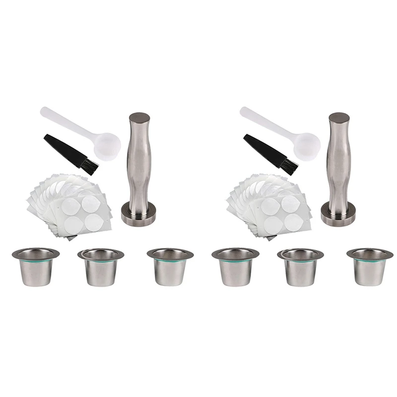 2X Stainless Steel Reusable For Nespresso Capsule With Press Coffee Grinds Stainless Tamper Coffee Pod For Nespresso
2X Stainless Steel Reusable For Nespresso Capsule With Press Coffee Grinds Stainless Tamper Coffee Pod For Nespresso
