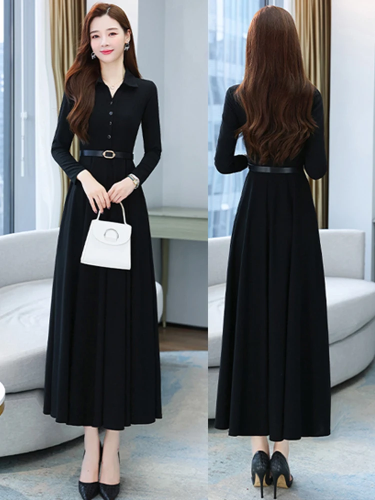 2022 Autumn New Arrival High Quality Turn-down Collar Dress Long Sleeve Vintage Party Knitting Elegant Prom Evening Robe
2022 Autumn New Arrival High Quality Turn-down Collar Dress Long Sleeve Vintage Party Knitting Elegant Prom Evening Robe