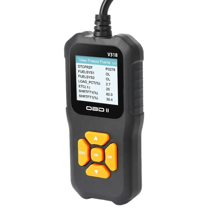 Car ODB2 Scanner V318 Car Engine Fault Code Reader Scan Tool 10 Languages Available Diagnostic Scan Tool For All OBD II Protocol
Car ODB2 Scanner V318 Car Engine Fault Code Reader Scan Tool 10 Languages Available Diagnostic Scan Tool For All OBD II Protocol