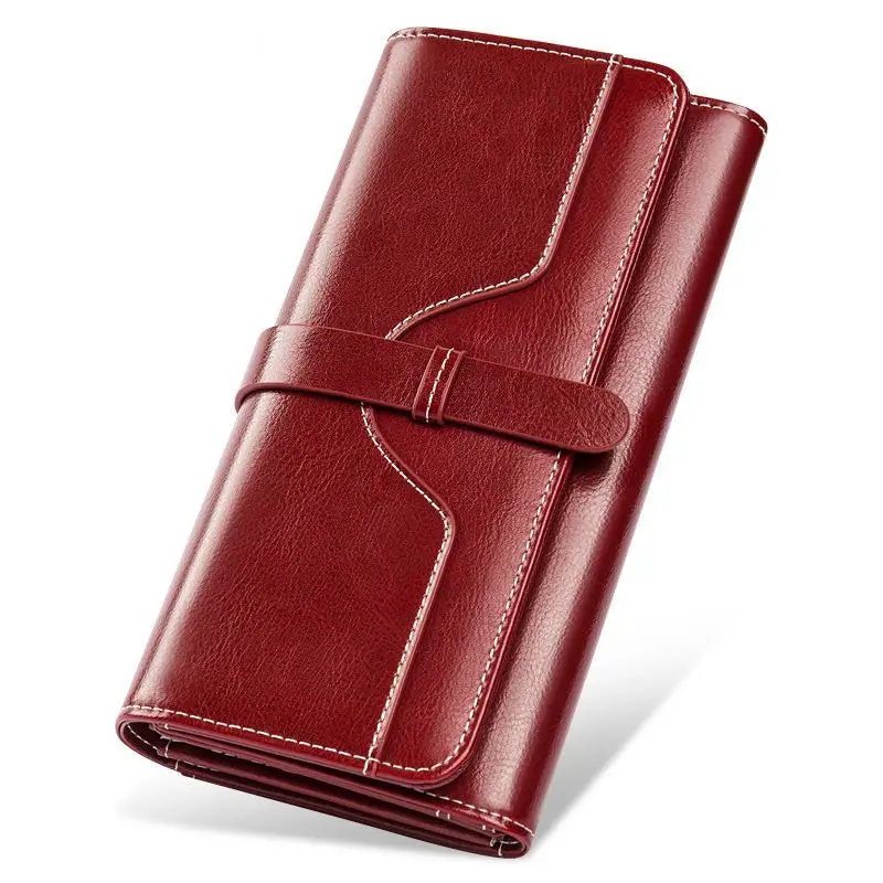 New Women Wallet High Quality Genuine Leather Long Style Money Clutch Bag Fashion Ladies Oil Wax Skin Coin Purse Card Holder
New Women Wallet High Quality Genuine Leather Long Style Money Clutch Bag Fashion Ladies Oil Wax Skin Coin Purse Card Holder