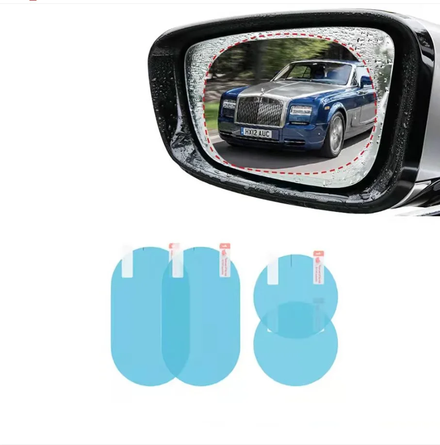 Прозрачная пленка для автомобильного зеркала, 2 шт., непромокаемая противотуманная водонепроницаемая пленка, наклейка для автомобиля, автомобильные аксессуары 
Прозрачная пленка для автомобильного зеркала, 2 шт., непромокаемая противотуманная водонепроницаемая пленка, наклейка для автомобиля, автомобильные аксессуары