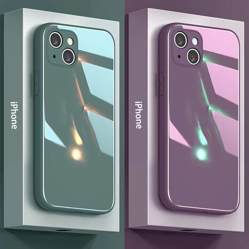 Square Tempered Glass Liquid Silicone Case For iPhone 11 12 13 Pro Max Mini XR XS X 7 8 Plus Shockproof Candy Color Luxury Cover
Square Tempered Glass Liquid Silicone Case For iPhone 11 12 13 Pro Max Mini XR XS X 7 8 Plus Shockproof Candy Color Luxury Cover