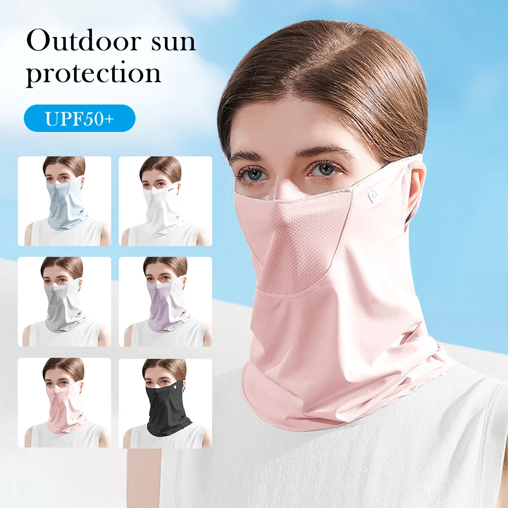 Outdoor Ice Silk Sunscreen Mask Summer UPF50+ Anti-UV Face Cover Neck Gaiter Scarf Breathable Neck Protection Ear Hanging Mask
Outdoor Ice Silk Sunscreen Mask Summer UPF50+ Anti-UV Face Cover Neck Gaiter Scarf Breathable Neck Protection Ear Hanging Mask