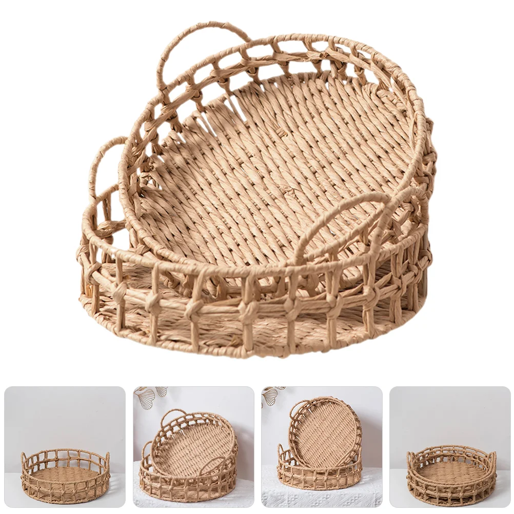 1 Set Round Handwoven Breads Basket Food Fruit Vegetables Serving Display Basket
1 Set Round Handwoven Breads Basket Food Fruit Vegetables Serving Display Basket