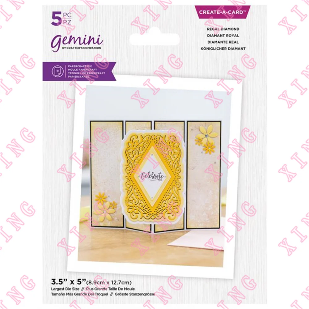 New Regal Diamond Metal Cutting Dies Scrapbook Diary Decoration Stencil Embossing Template Diy Greeting Card Handmade Craft Mold
New Regal Diamond Metal Cutting Dies Scrapbook Diary Decoration Stencil Embossing Template Diy Greeting Card Handmade Craft Mold