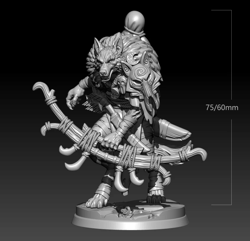 60mm 75mm Resin Model Kits Werewolf Archer Warrior Figure Unpainted No Color DW-084
60mm 75mm Resin Model Kits Werewolf Archer Warrior Figure Unpainted No Color DW-084