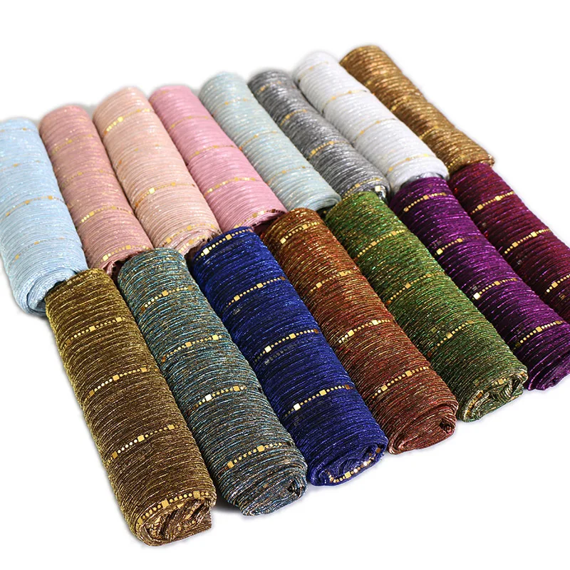 Pleated Thin Hijab Scarf Breathable Muslim Women Long Hijabs with Gold Sequin Islam Head Scarves Shawl Headwrap Headband Turban
Pleated Thin Hijab Scarf Breathable Muslim Women Long Hijabs with Gold Sequin Islam Head Scarves Shawl Headwrap Headband Turban