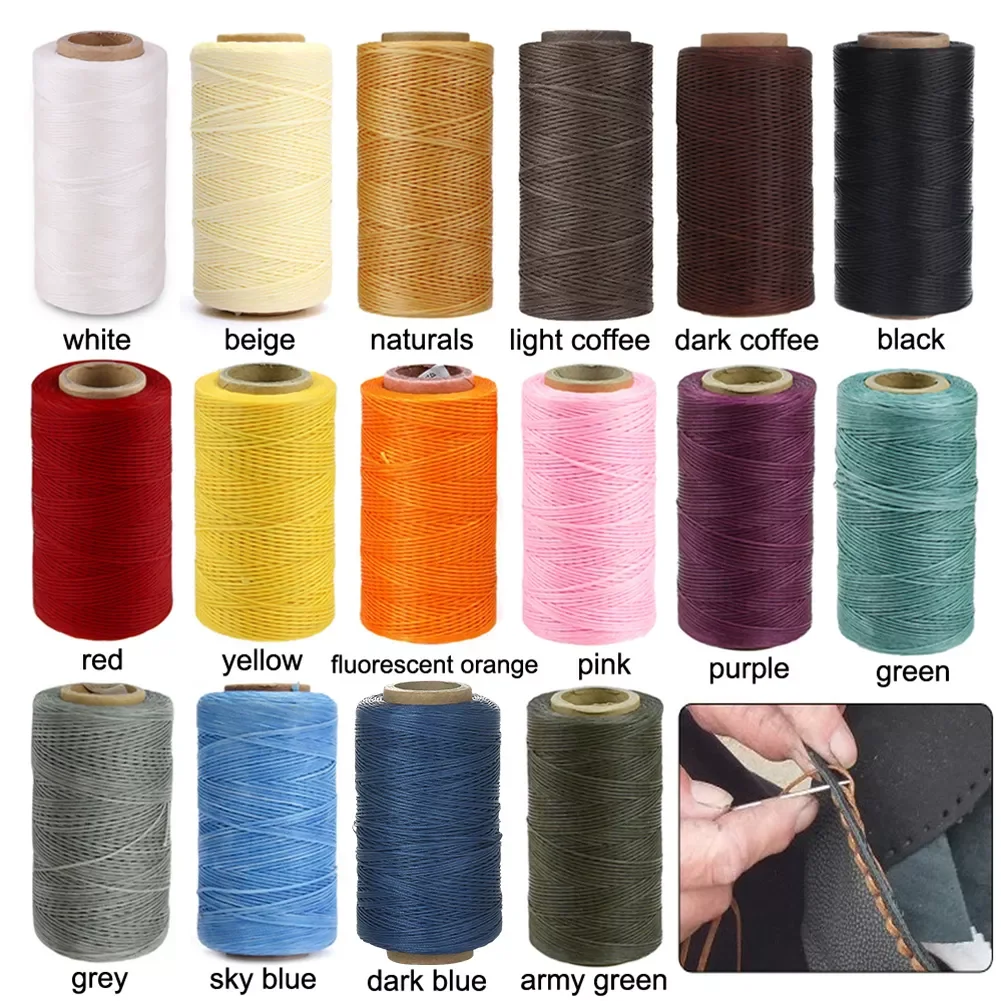 260M 150D 0.8mm Flat Waxed Sewing Line thickness Waxed Thread for Leather waxed Cord for Leather Craft Hand Stitching Thread
260M 150D 0.8mm Flat Waxed Sewing Line thickness Waxed Thread for Leather waxed Cord for Leather Craft Hand Stitching Thread