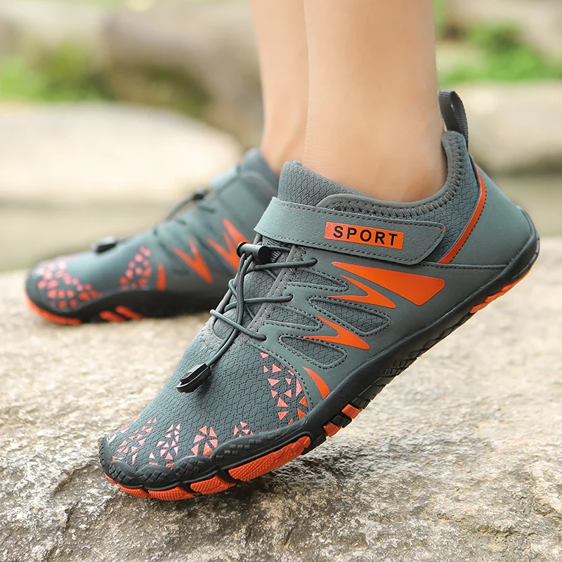 

Men Aqua Shoes Barefoot Five Fingers Water Swimming Shoes Woman Breathable Hiking Wading Shoes Beach Outdoor Upstream Sneakers