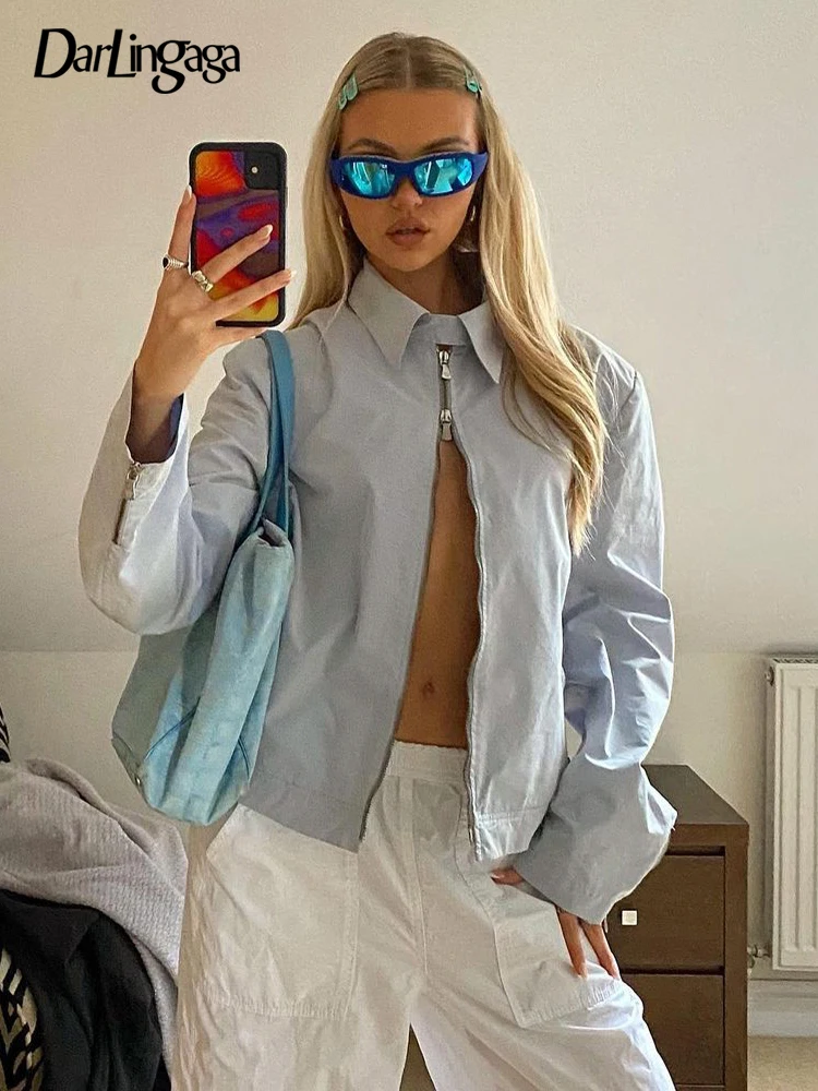 Darlingaga Streetwear Cargo Style Zip Up Long Sleeve Blouse Women Tops Fashion Chic Y2K Spring Autumn Shirt Solid Jacket Outfits
Darlingaga Streetwear Cargo Style Zip Up Long Sleeve Blouse Women Tops Fashion Chic Y2K Spring Autumn Shirt Solid Jacket Outfits