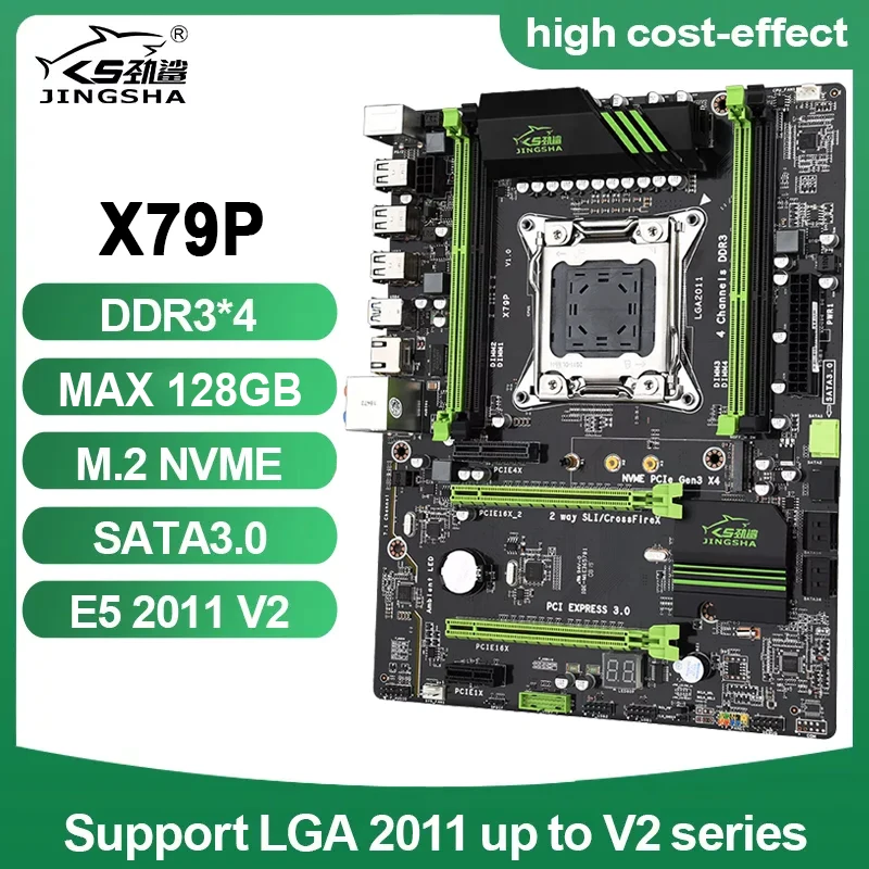 JINGSHA X79P Motherboard LGA 2011 V1 V2 XEON E5 Processor DDR3 ECC REG RAM Memory Dual Channel X79 M.2 NVME SATA USB3.0 PCIE 16X
JINGSHA X79P Motherboard LGA 2011 V1 V2 XEON E5 Processor DDR3 ECC REG RAM Memory Dual Channel X79 M.2 NVME SATA USB3.0 PCIE 16X