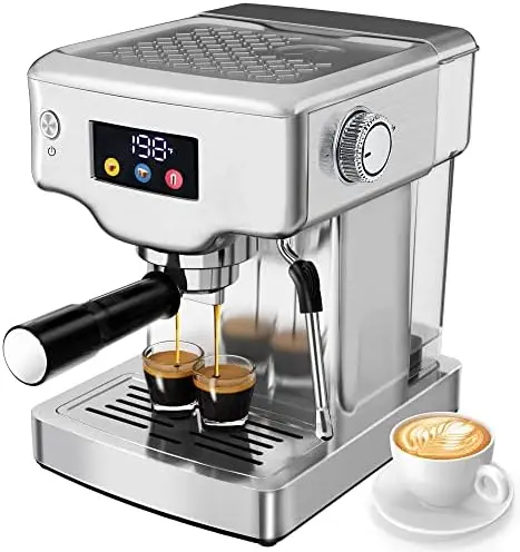 Machine 20 , Stainless Steel Espresso Machine with Milk Frother for Cappuccino, Latte, Touch Screen Espresso Coffee Maker for Ho
Machine 20 , Stainless Steel Espresso Machine with Milk Frother for Cappuccino, Latte, Touch Screen Espresso Coffee Maker for Ho
