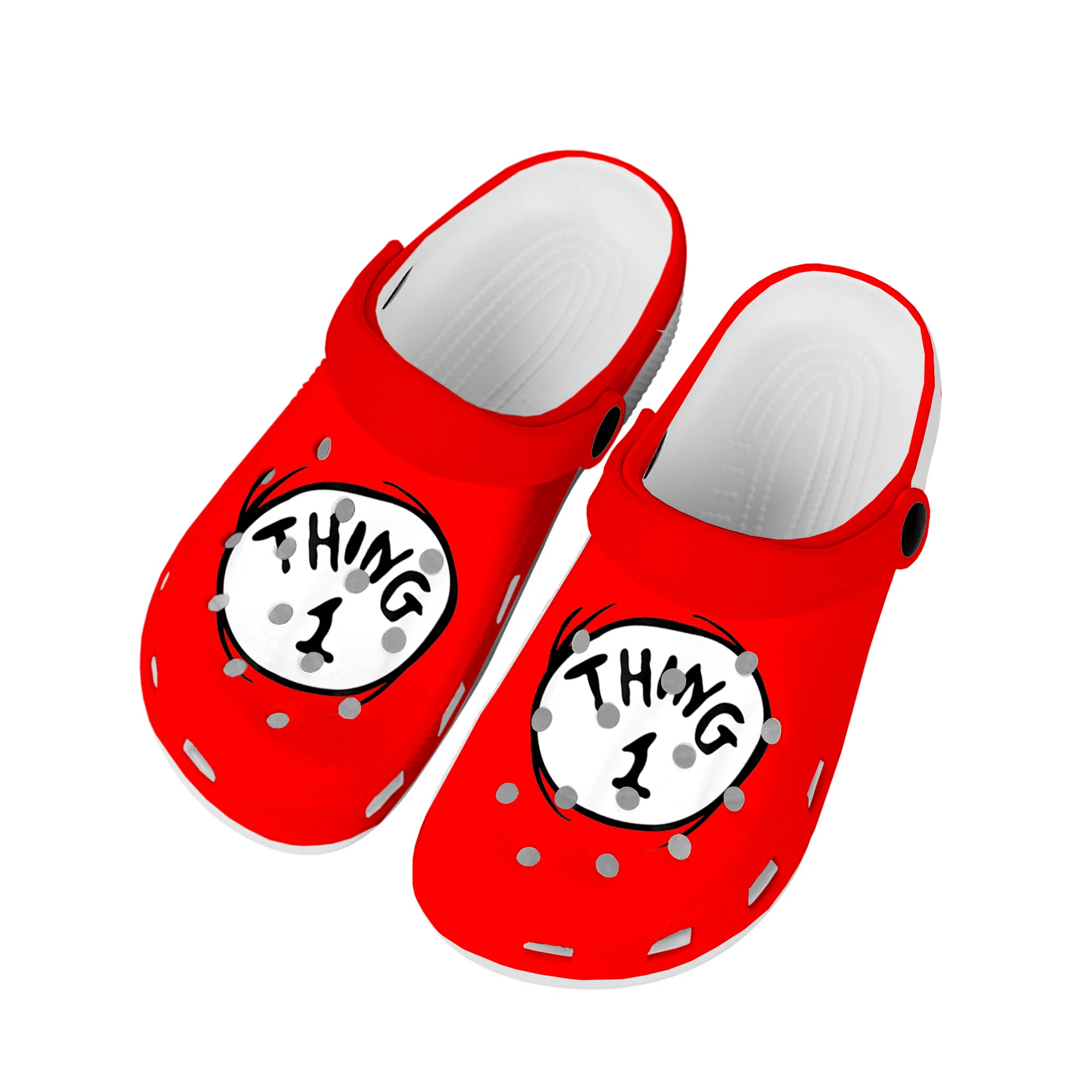 

Thing 1 And Thing 2 Red Dr Seuss Home Clogs Custom Water Shoes Mens Womens Teenager Shoe Garden Clog Beach Hole Slippers