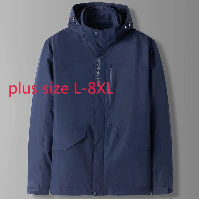 New Arrival Fashion High Quality Autumn Winter Men Oversized Stand Collar Hooded Two Piece Set Detachable Liner Plus Size L-8XL
New Arrival Fashion High Quality Autumn Winter Men Oversized Stand Collar Hooded Two Piece Set Detachable Liner Plus Size L-8XL