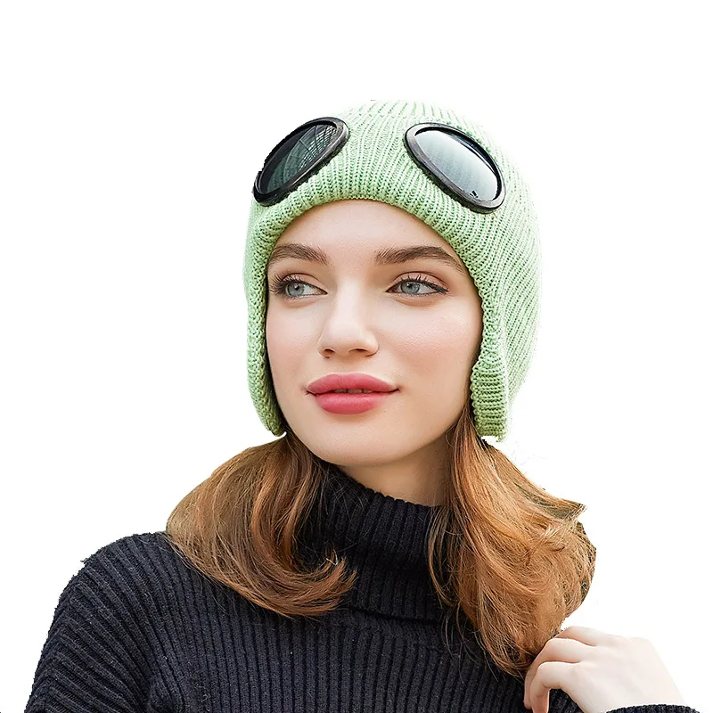 9465 Korean version of autumn and winter new pilot glasses sweater thick warming outdoor wild ear knack hat
9465 Korean version of autumn and winter new pilot glasses sweater thick warming outdoor wild ear knack hat