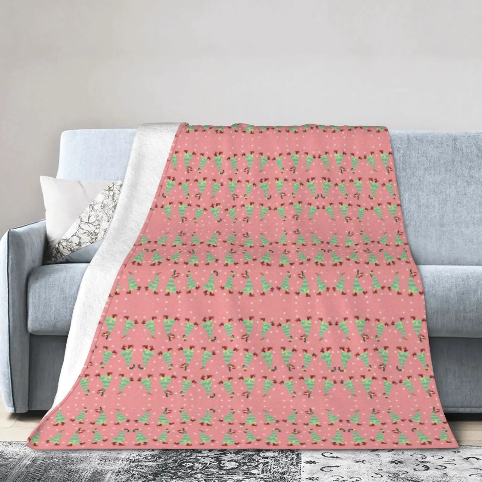 Pink Christmas Trees Flannel Throw Blanket Christmas Home Holiday Couch Bed Single Side Printed 80x60 Inch Blankets Portable
Pink Christmas Trees Flannel Throw Blanket Christmas Home Holiday Couch Bed Single Side Printed 80x60 Inch Blankets Portable