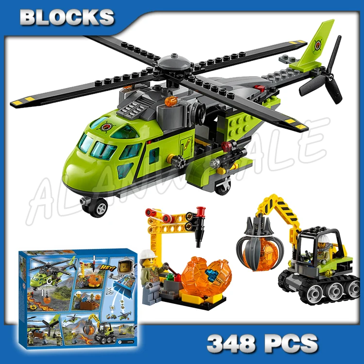 348pcs Urban Volcano Explorer Supply Helicopter Excavator Lab 10640 Building Blocks Toy Bricks Compatible with Model
348pcs Urban Volcano Explorer Supply Helicopter Excavator Lab 10640 Building Blocks Toy Bricks Compatible with Model