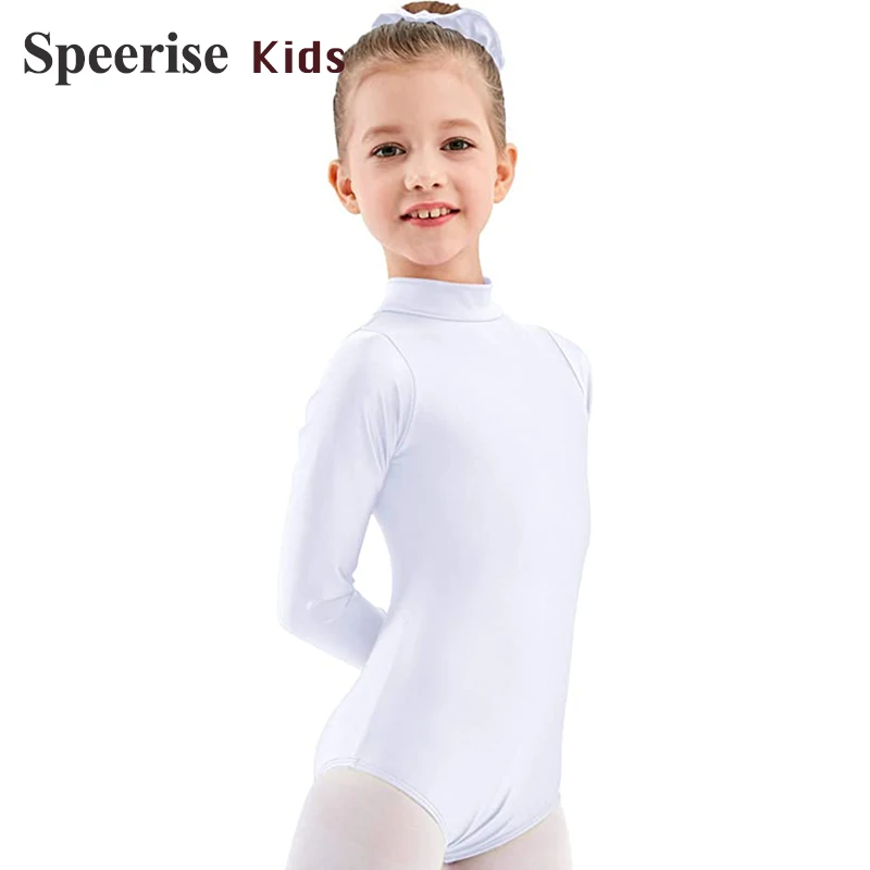 

Speerise Kids Toddler Ballet Leotard for Girls Boys Spandex Dancewear Yoga Lycra Gymnastics Bodysuit Turtleneck Dancing Costume